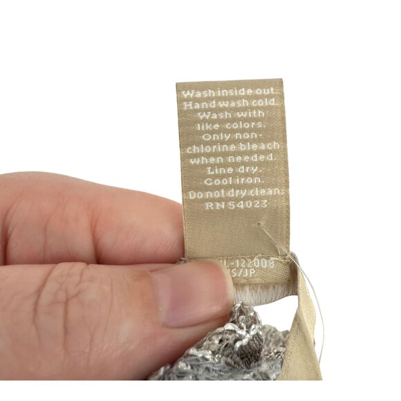 Banana Republic Floral Lace Overlay Tank Top Size XS Gray Career Office NWT - Picture 12 of 13